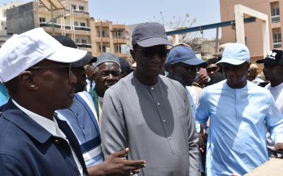 Reprofilage du bassin de la Zone de Captage  Le Premier Ministre, Amadou Bâ satisfait de l’état d’avancement des travaux